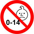 Advarselsmærke: 0-14 år
