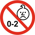 Advarselsmærke: 0-2 år