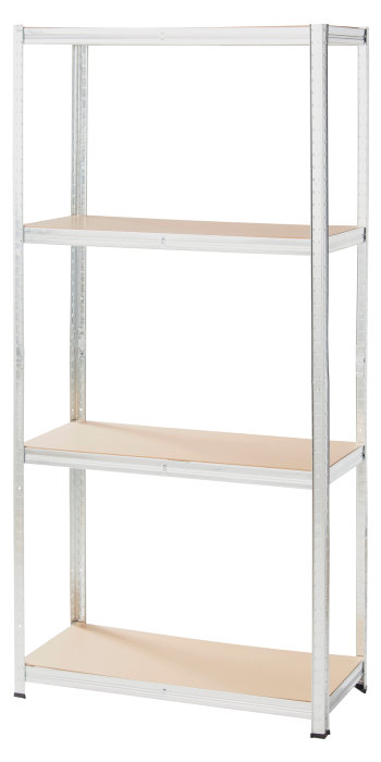 Stålreol Galv. M/4 Hylder - 90 X 190 X 40 Cm