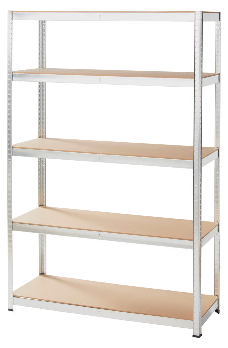 Stålreol Galv. M/5 Hylder - 120 X 180 X 45 Cm