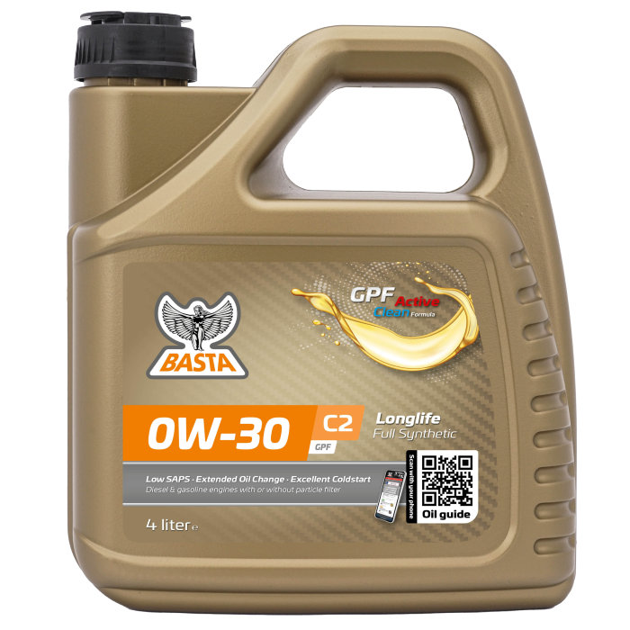 Motorolie 0w-30 C2 Fuldsyntetisk - 4 Liter
