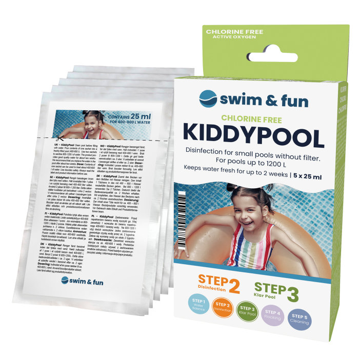 Kiddypool Vandpleje Til Soppebassin 5 X 25 Ml - Swim & Fun