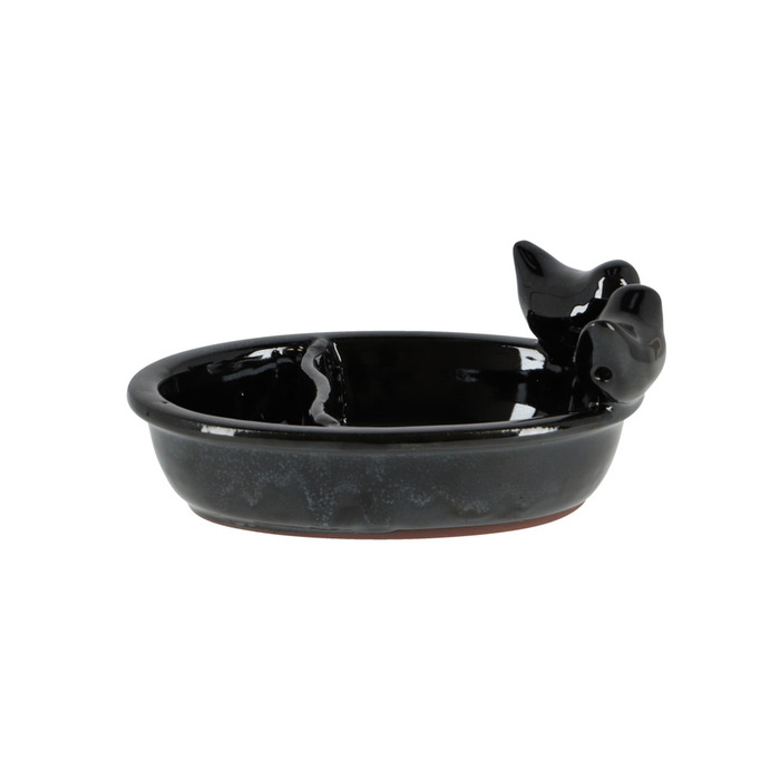 Fuglebad Keramik Sort 20,4 X 15,9 Cm