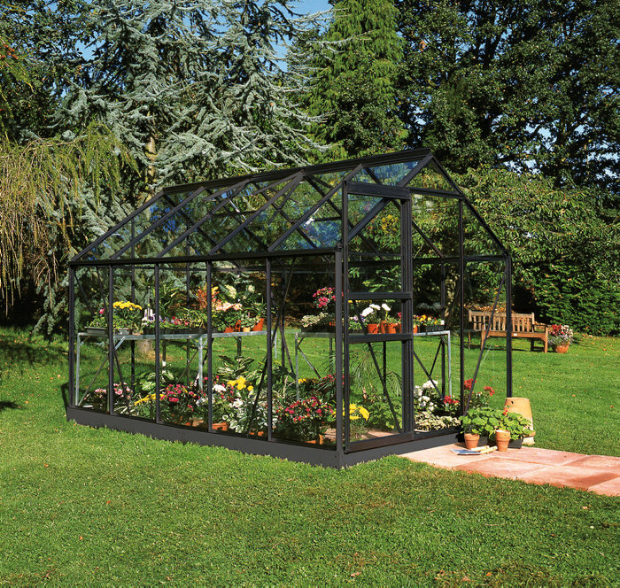 Halls Popular 106 Drivhus 6,2 M² - Sort