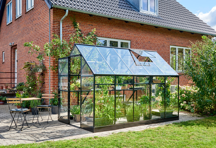 Halls Qube 610 Drivhus 6,4 M² - Sort