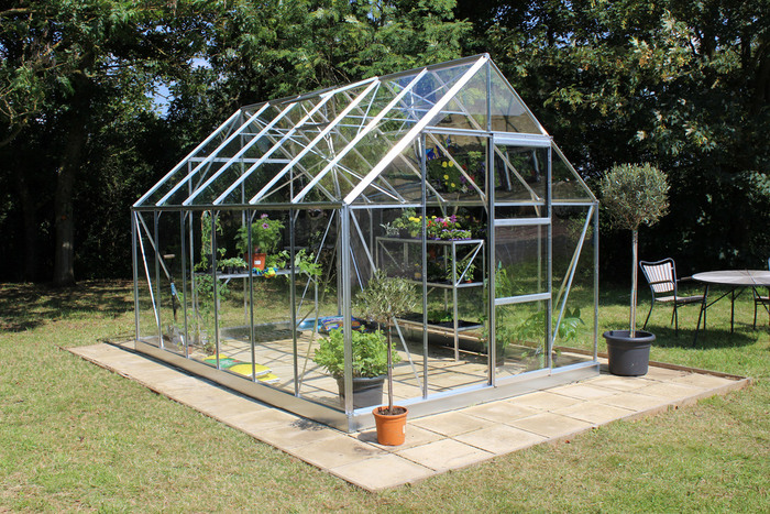 Halls Universal 128 Sd Drivhus 9,9 M² - Aluminium