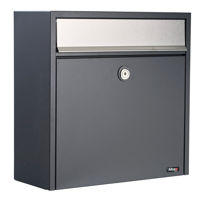 Allux postkasse 250 - antracit m. rustfri klap | jem & fix