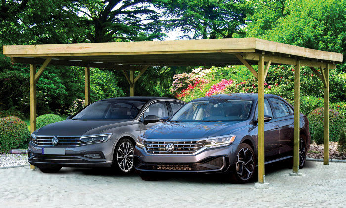Dobbelt Carport 500 X 510 Cm