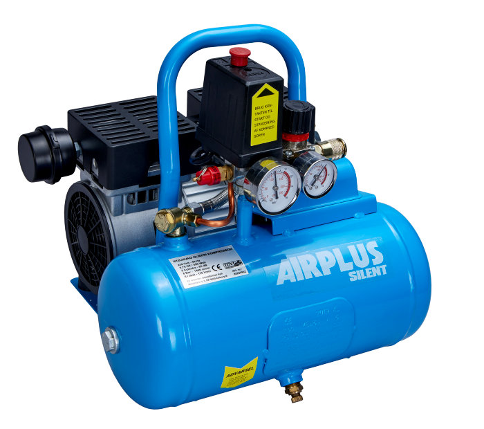 Kompressor Støjsvag 0,75 Hk Og 6 Liter Tank