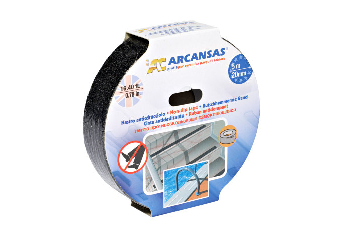 Skridsikker Tape Sort 20 Mm X 5 Meter