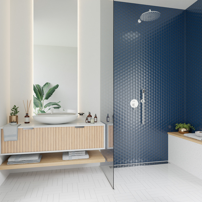 Scg Mosaik Fliser Blå 10 Net (0,9 M²)