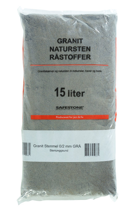 Granitstenmel Grå 15 Liter - Safestone