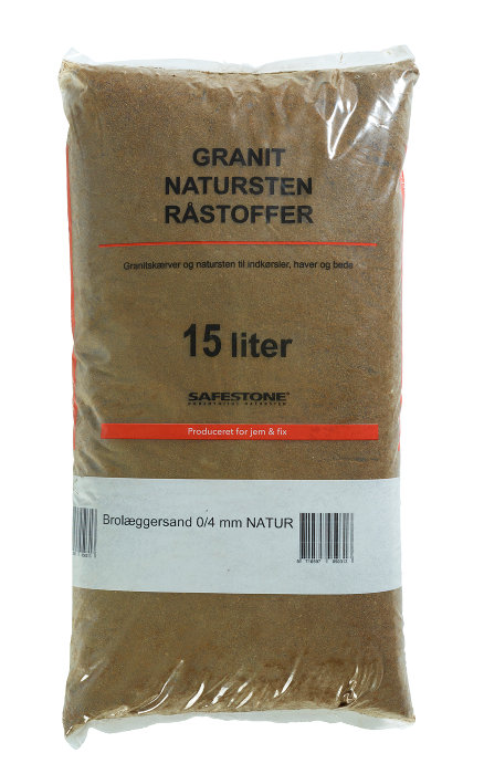 Brolæggersand 15 Liter 0/4 Mm - Safestone