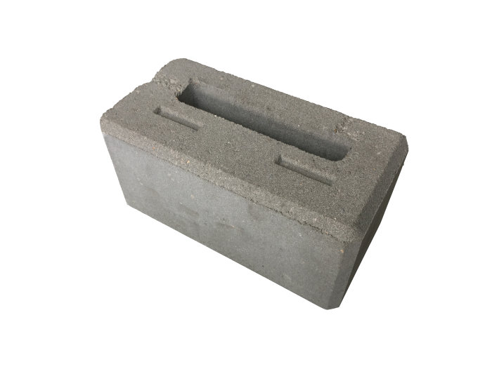 Nordic Block Hjørne Glat Grå 30 X 15 X 15 Cm