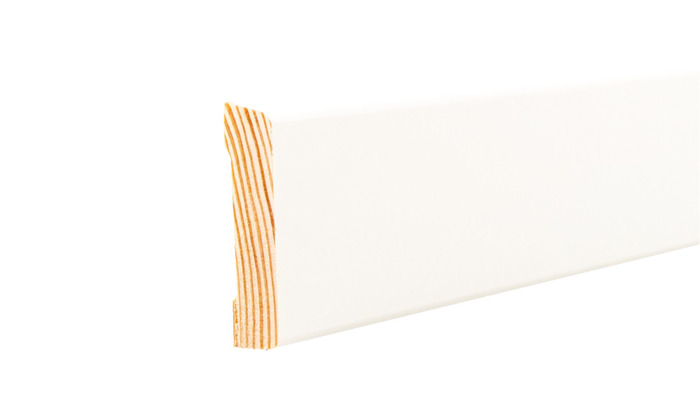 Indfatning Glat Hvid - 14 X 43 X 2250 Mm