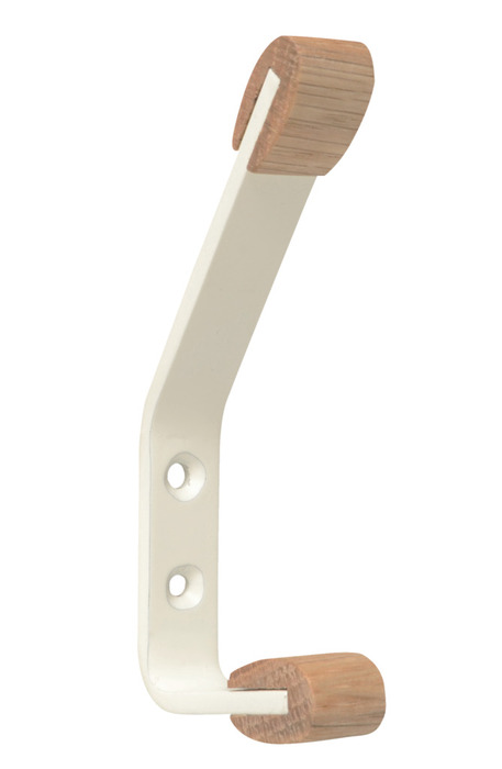 Dobbeltknage Hvidt Metal Og Bøg