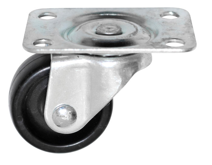 Møbelhjul Drejbart Med Plade Sort 30 Mm