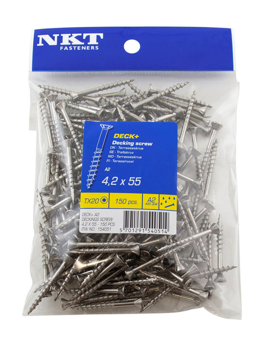 Nkt Fasteners Deck+ Terrasseskrue 4,2 X 55 Mm 150 Stk.