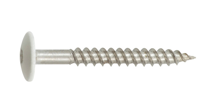 Nkt Fasteners Facadepladeskrue 4,5 X 40 Mm 200 Stk. - Hvid