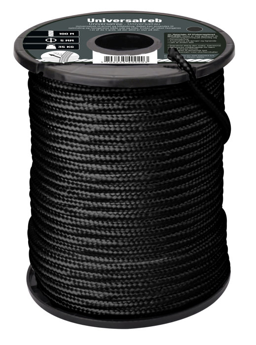 Reb universal Ø5 mm x 100 meter sort | jem & fix