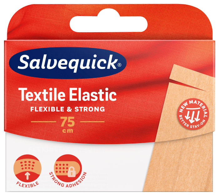 Plaster Salvequick Textile Elastic – 75 Cm