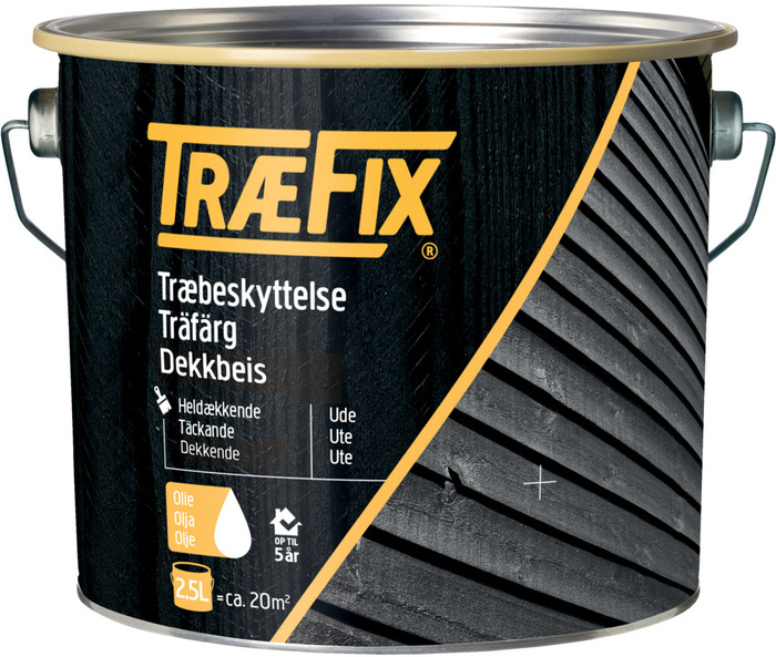 Træbeskyttelse Heldækkende Svenskrød 2,5 L - Træfix