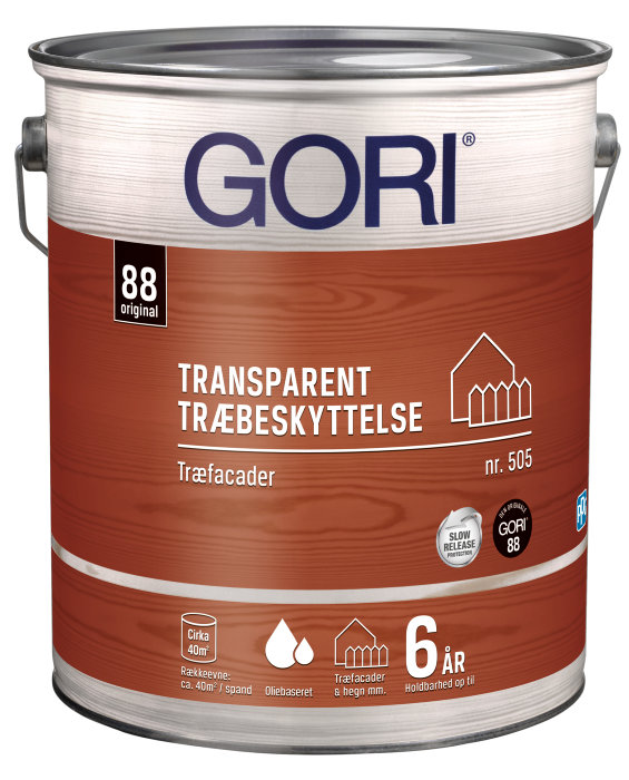 Gori 505 Transparent Træbeskyttelse Grøn 5 Liter
