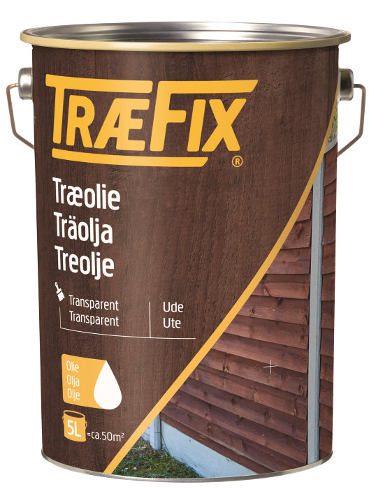 Træfix Træolie Gylden Transparent 5 Liter