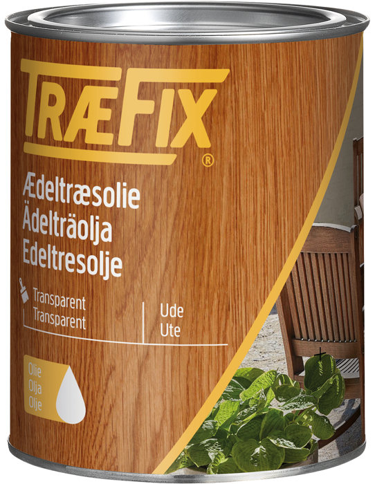 Træfix Ædeltræsolie Klar Teak 1 Liter