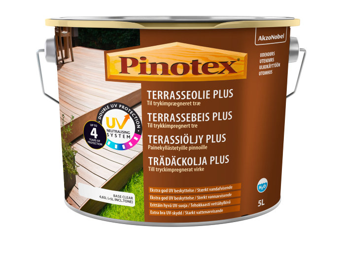 Pinotex Terrasseolie Plus Transparent 4,65 Liter