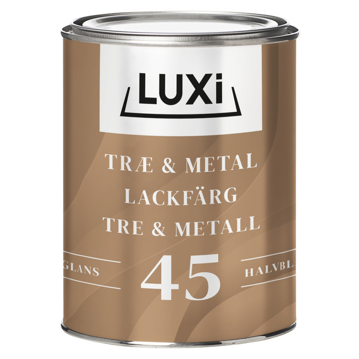 Træ- & Metalmaling Oliebaseret Sort 0,75 Liter - Luxi