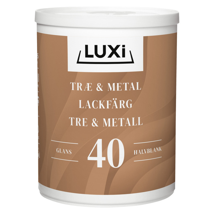 Træ- & Metalmaling Vandbaseret Grå 0,75 Liter - Luxi