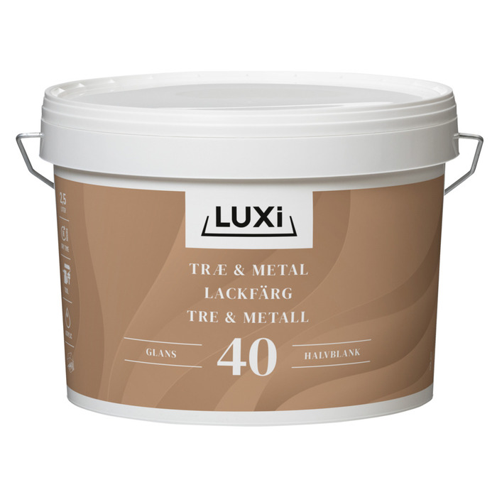 Træ- & Metalmaling Vandbaseret Modehvid 2,5 Liter - Luxi