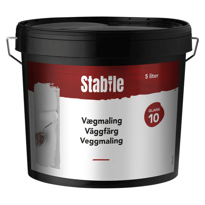Vægmaling Glans 10 Hvid 5 Liter - Stabile