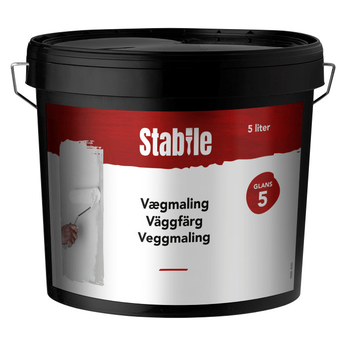 Vægmaling Glans 5 Hvid 5 Liter - Stabile