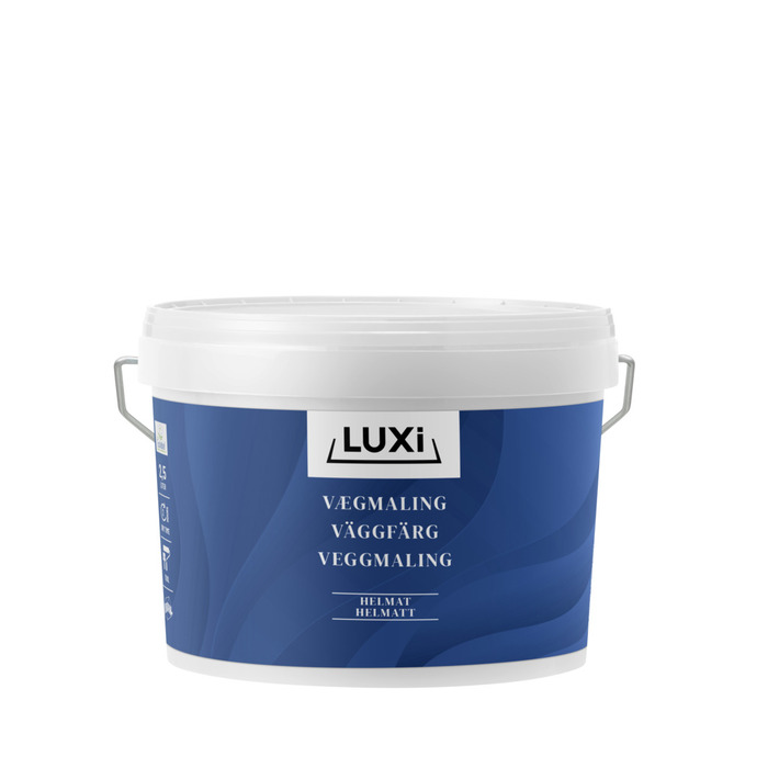 Vægmaling Glans 3 Havblå 2,5 Liter - Luxi