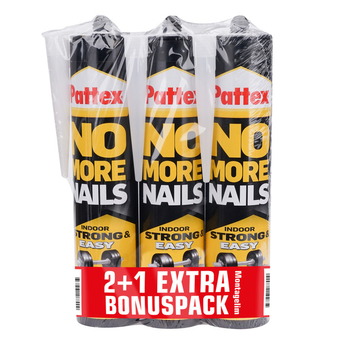 Pattex No More Nails Montagelim 3 X 300 Ml