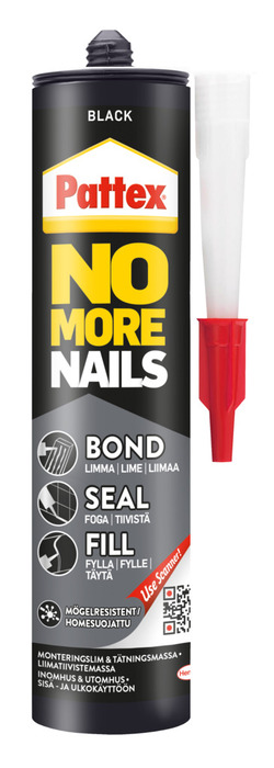 Pattex No More Nails Bond-seal-fill Sort 280 Ml