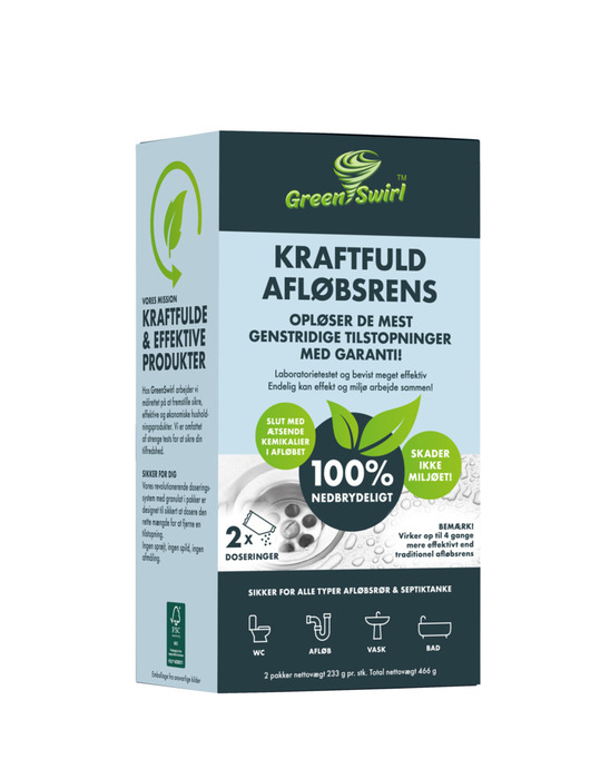 Afløbsrens 2 Poser A 233 G - Greenswirl