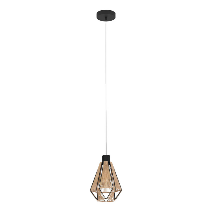Eglo Adwickle Pendel Ø14,5 Cm Natur/sort