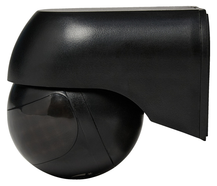 PIR-sensor 180° indendørs/udendørs sort - Elworks | jem & fix