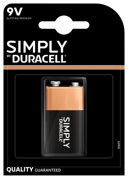 Duracell Simply 9 V Alkaline Batteri 1-pk.