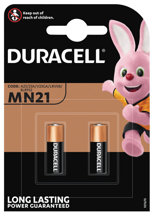 Duracell Mn21 Alkaline Batterier 2-pk.
