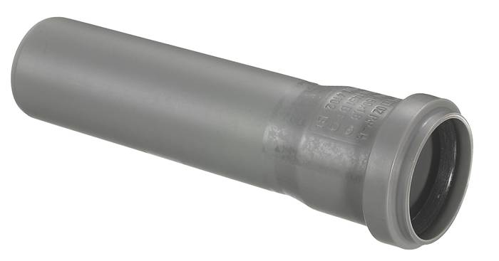 Pp Afløbsrør Grå 75 Mm X 500 Mm
