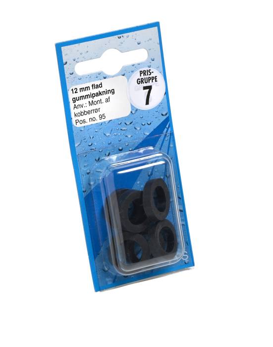 Gummipakning 1/2" X 12 Mm - 6 Stk.