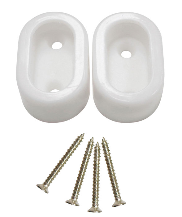 Garderobestangholder oval 2 stk.