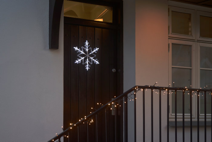 Snøfnugg med 24 LED akryl Ø40 cm