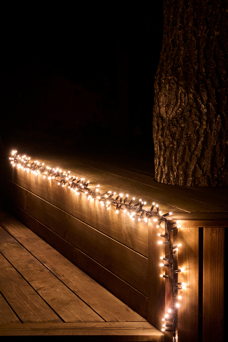 PRO klyngelys 250 LED varm hvit 5 meter
