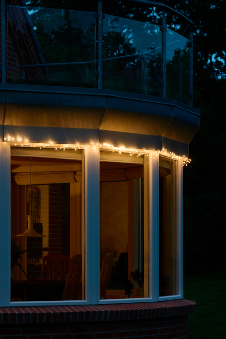 Klyngelys wire 500 Micro-LED varm hvit 12,5 meter