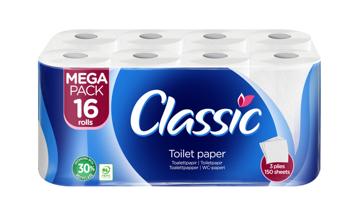 Toalettpapir 16 ruller - Classic